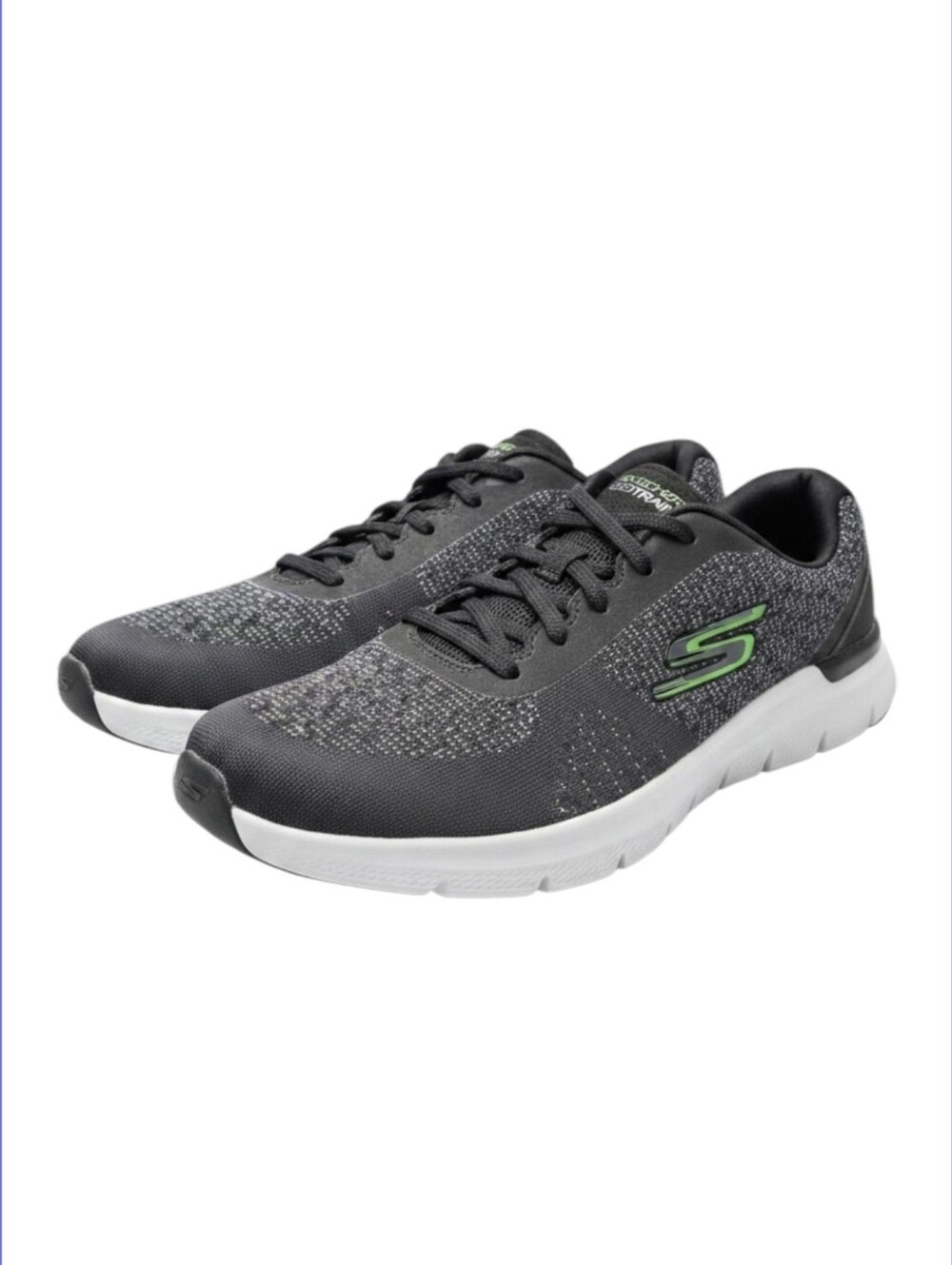 Skechers Go Train Move Black Gray Sneakers Men's Size 9 Air Cooled Goga Mat